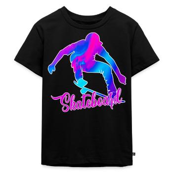 Skateboard Freestyle - T-shirt Premium bio Enfant - noir - Devant - Mikhail (115cm)