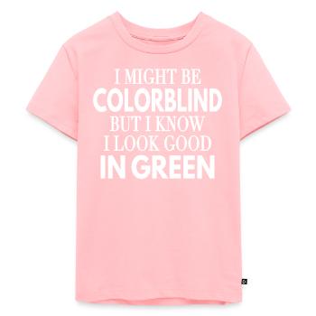 Daltoniens mais beaux dans les lunettes vertes - T-shirt Premium bio Enfant - rose - Devant - AI Model Kid Female (0cm)