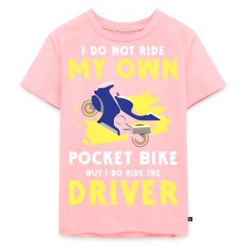 Motocross Bikerin Track Matsch - Kinder Premium Bio T-Shirt - Rosa - Vorne - AI Model Kid Female (0cm)