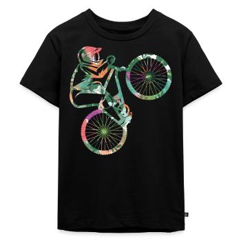 Mountain Bike Bike Girls Mountain Bike - Kids Premium Organic T-Shirt - black - Front - Mikhail (115cm)