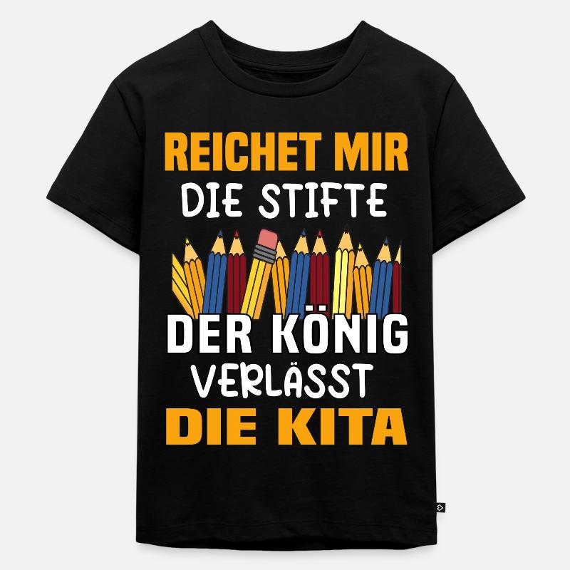 Einschulung König - Kinder Premium Bio T-Shirt - Schwarz