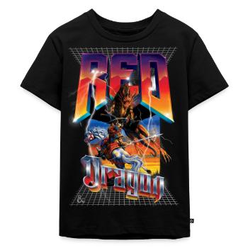 Dungeons And Dragons Red Dragon 3 Dimensional - Kinder Premium Bio T-Shirt - Schwarz - Vorne - Mikhail (115cm)