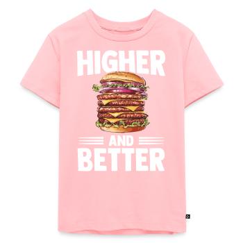 Burger Und Sandwich Liebhaber Burger Geschenk - Kinder Premium Bio T-Shirt - Rosa - Vorne - AI Model Kid Female (0cm)