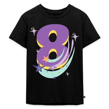 8. Geburtstag (8-Jahres-Geschenk) - Kinder Premium Bio T-Shirt - Schwarz - Vorne - Mikhail (115cm)