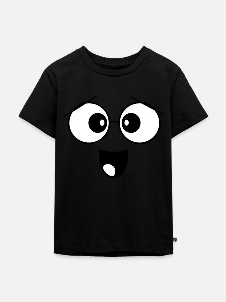face - Kids Premium Organic T-Shirt - black