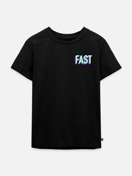 running fast - Kinder Premium Bio T-Shirt - Schwarz