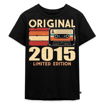 Geburtstag 2015 - Legendär Seit 2015 Geschenk 2015 - Kinder Premium Bio T-Shirt - Schwarz - Vorne - Mikhail (115cm)