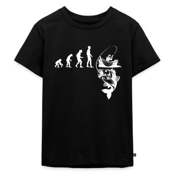 Evolution Pêcheur Pêche Pêche Pêche Pêche - T-shirt Premium bio Enfant - noir - Devant - Mikhail (115cm)