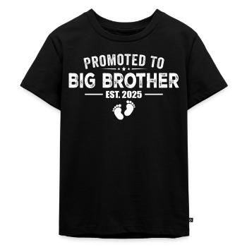 Promoted To Big Brother est 2025 - Big Brother - T-shirt Premium bio Enfant - noir - Devant - Mikhail (115cm)