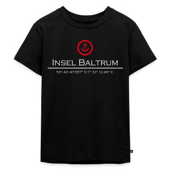 Baltrum - Kinder Premium Bio T-Shirt - Schwarz - Vorne - Mikhail (115cm)