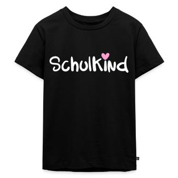 SCHULKIND Einschulung Schulanfang Klasse 1 - Kinder Premium Bio T-Shirt - Schwarz - Vorne - Mikhail (115cm)