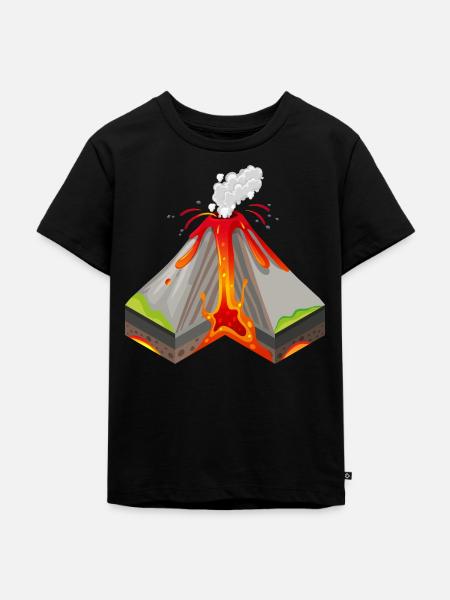 Vulkan - Kinder Premium Bio T-Shirt - Schwarz