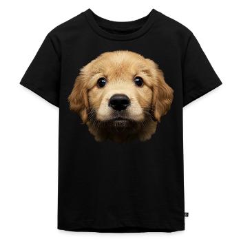 Golden Retriever - Kinder Premium Bio T-Shirt - Schwarz - Vorne - Mikhail (115cm)