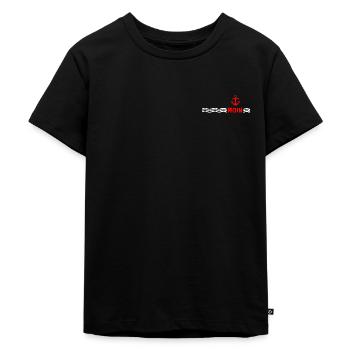 Ancre de mer de Moin - Force du vent Vent léger - T-shirt Premium bio Enfant - noir - Devant - Mikhail (115cm)