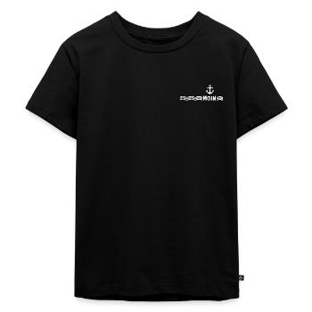 Ancre de mer de Moin - Force du vent Tempête lourde - T-shirt Premium bio Enfant - noir - Devant - Mikhail (115cm)