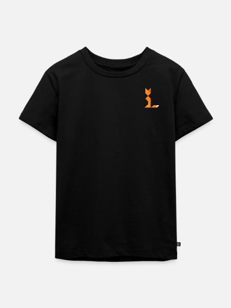Fox - Tangram - Kids Premium Organic T-Shirt - black
