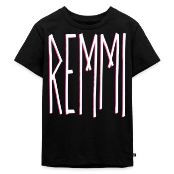 REMMI | Remmi-Demmi | Partnerlook - Kinder Premium Bio T-Shirt - Schwarz - Vorne - Mikhail (115cm)