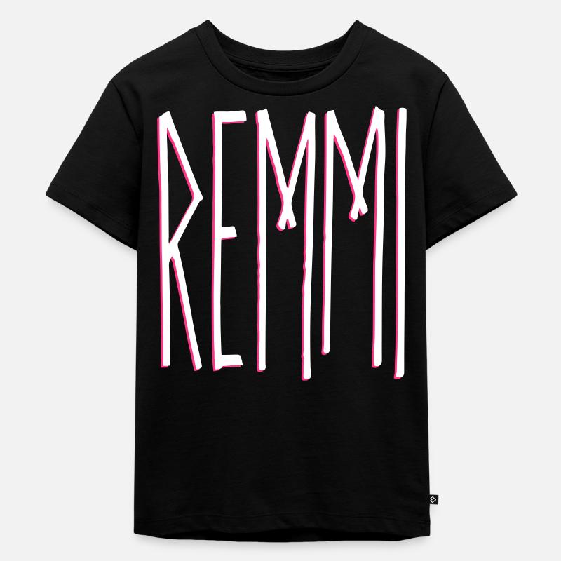 REMMI | Remmi-Demmi | Partnerlook - Kinder Premium Bio T-Shirt - Schwarz