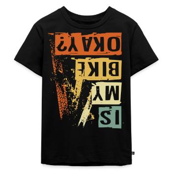 IS MY BIKE OK ? Bikers Lifestyle - Kinder Premium Bio T-Shirt - Schwarz - Vorne - Mikhail (115cm)