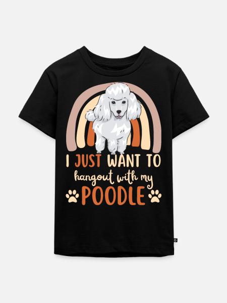Süßer Pudel Liebhaber Kawaii - Kinder Premium Bio T-Shirt - Schwarz
