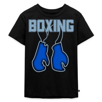 Retro Love Red Boxhandschuhe Boxer Geschenke - Kinder Premium Bio T-Shirt - Schwarz - Vorne - Mikhail (115cm)