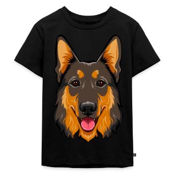Berger allemand - T-shirt Premium bio Enfant - noir - Devant - Mikhail (115cm)