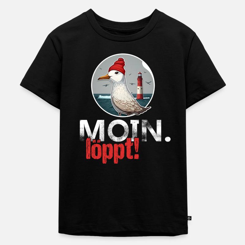 Moin - Kinder Premium Bio T-Shirt - Schwarz