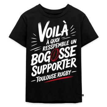 Bogosse Supporter Rugby Toulouse - T-shirt Premium bio Enfant - noir - Devant - Mikhail (115cm)