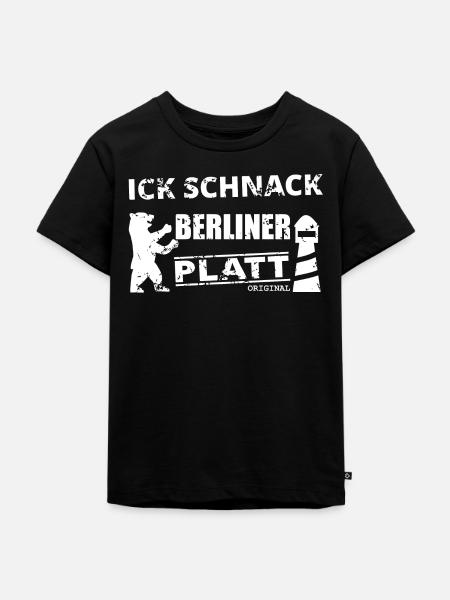 Berliner Plattdeutsch - Kinder Premium Bio T-Shirt - Schwarz