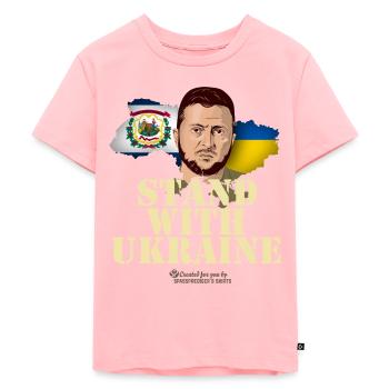 Ukraine Virginie-Occidentale - T-shirt Premium bio Enfant - rose - Devant - AI Model Kid Female (0cm)