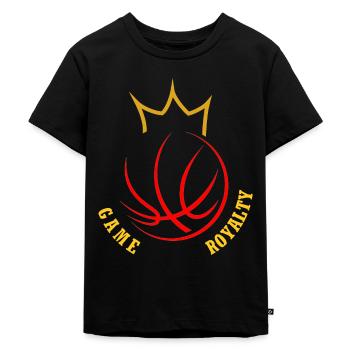 T-shirts de basket-ball, sweats à capuche, casquettes en forme de couronne - T-shirt Premium bio Enfant - noir - Devant - Mikhail (115cm)