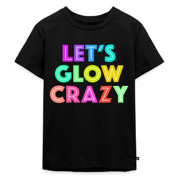 Let's Glow Crazy - Kinder Premium Bio T-Shirt - Schwarz - Vorne - Mikhail (115cm)