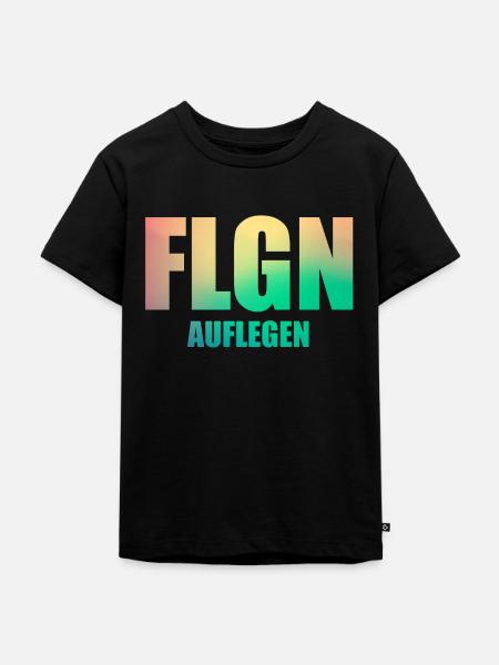 FLGN Bunt Auflegen DJ - Kinder Premium Bio T-Shirt - Schwarz