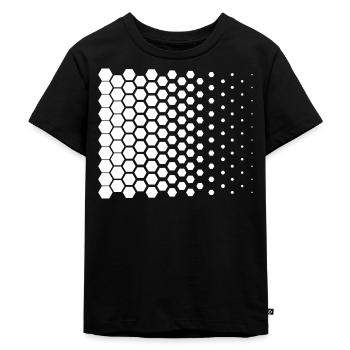 Nano Leave Muster - Kinder Premium Bio T-Shirt - Schwarz - Vorne - Mikhail (115cm)