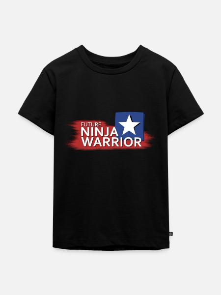 Future Ninja Warrior - Kinder Premium Bio T-Shirt - Schwarz