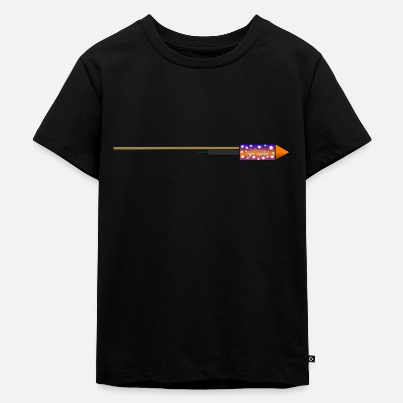 Silvester Rakete - Kinder Premium Bio T-Shirt - Schwarz