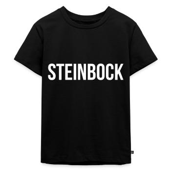 Steinbock - Kinder Premium Bio T-Shirt - Schwarz - Vorne - Mikhail (115cm)