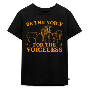 Soyez la voix du cadeau pour la protection des animaux sans voix - T-shirt Premium bio Enfant - noir - Devant - Mikhail (115cm)