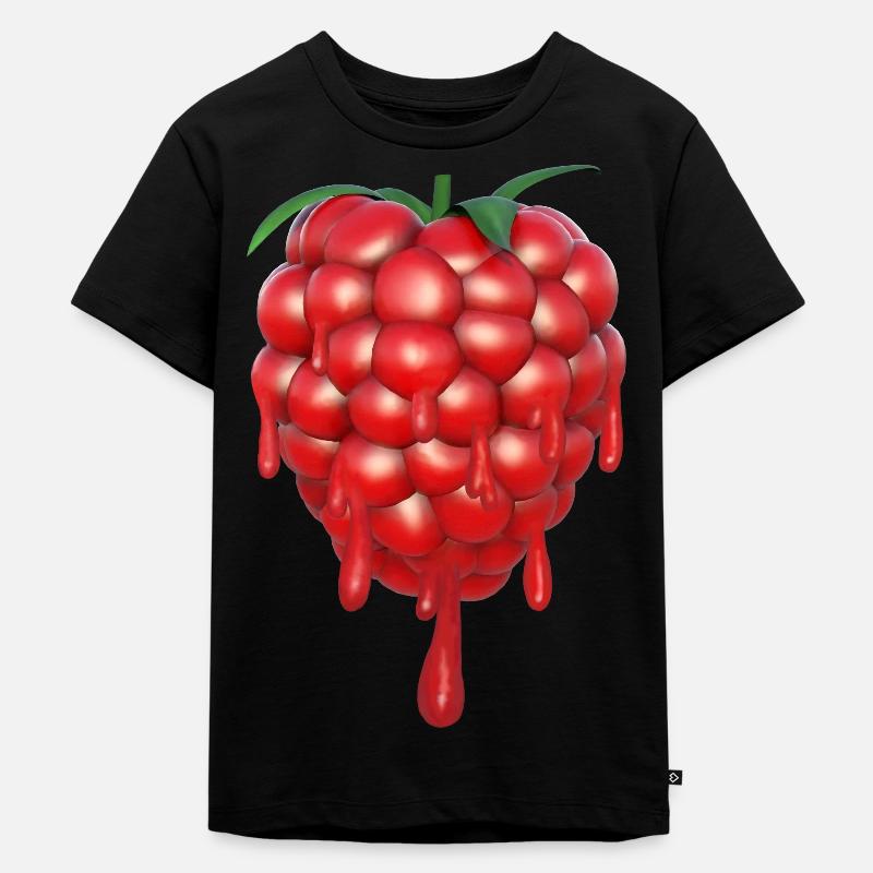 Gouttes de framboise - T-shirt Premium bio Enfant - noir