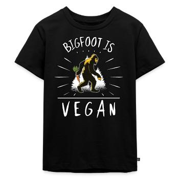 Cadeau Vegan Vegan Bigfoot Yeti - T-shirt Premium bio Enfant - noir - Devant - Mikhail (115cm)