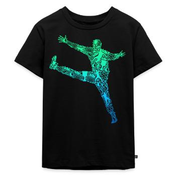 Handball Torwart Handballer Kinder Jungen - Kinder Premium Bio T-Shirt - Schwarz - Vorne - Mikhail (115cm)