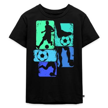 Fußballer Fußball Fußballspieler Jungen Kinder - Kinder Premium Bio T-Shirt - Schwarz - Vorne - Mikhail (115cm)