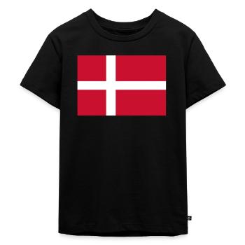 Dänemark Fahne Dänische Flagge Danmark Denmark - Kinder Premium Bio T-Shirt - Schwarz - Vorne - Mikhail (115cm)