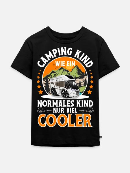 Camping Camper Campen Kinder Kind - Kinder Premium Bio T-Shirt - Schwarz