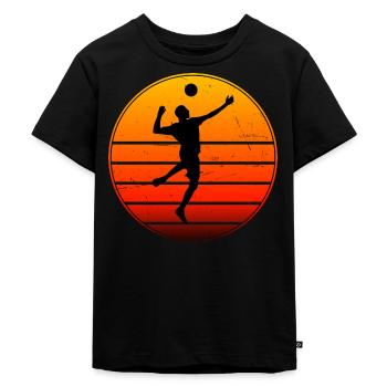 Faustballspieler Herren Faustball Damen Fistball - Kinder Premium Bio T-Shirt - Schwarz - Vorne - Mikhail (115cm)
