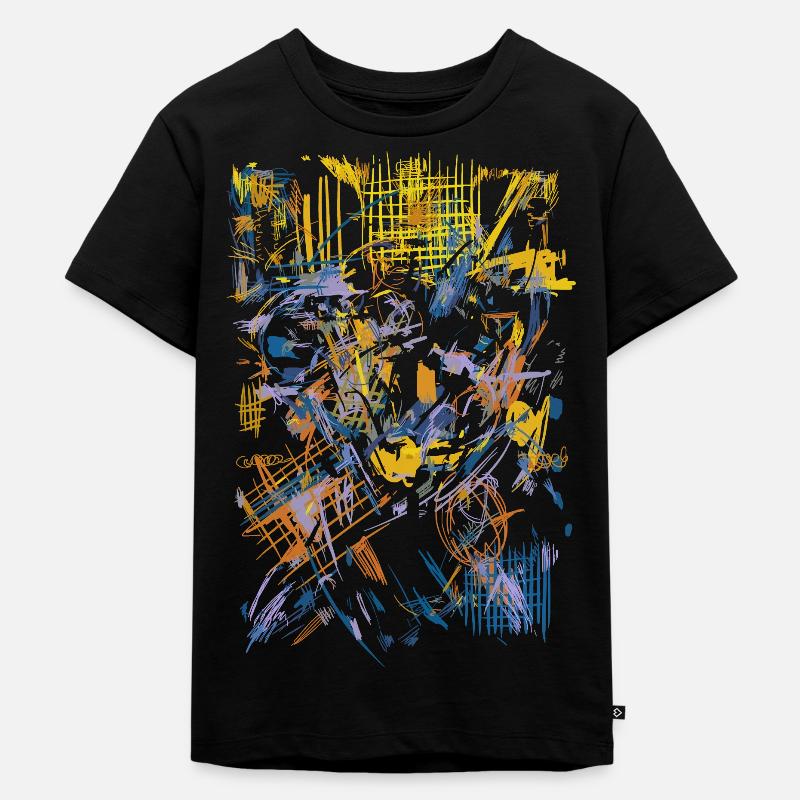 Abstrakte Kunst - Scifi - Kinder Premium Bio T-Shirt - Schwarz