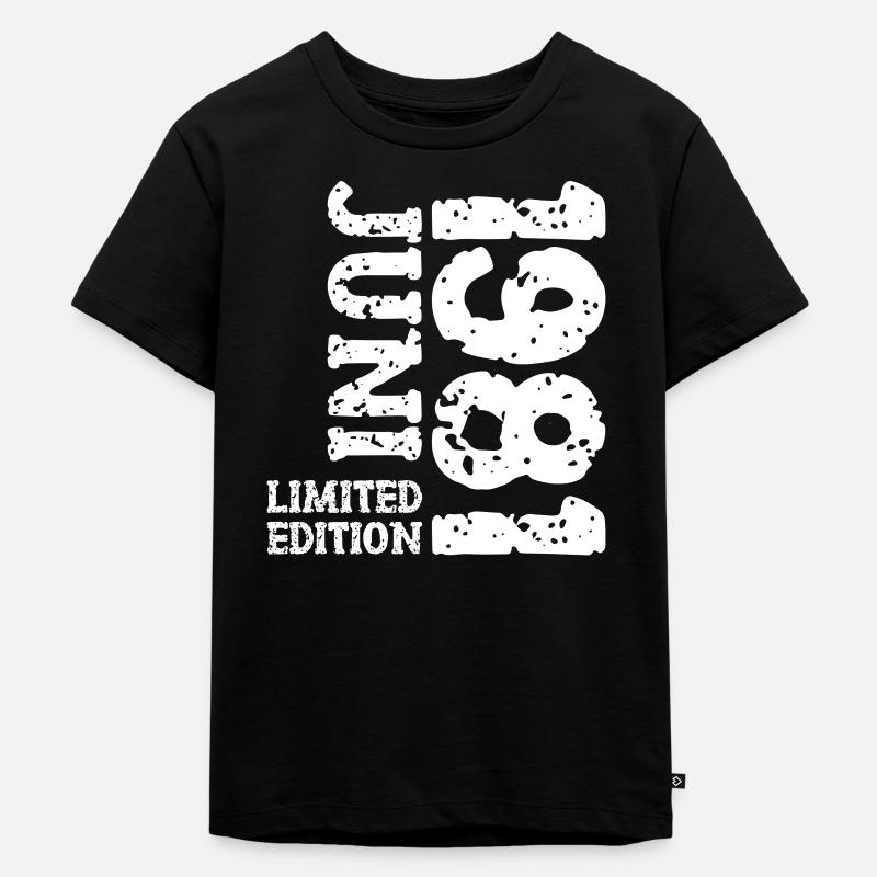 1981 Juni Limited Edition Geburtstag Geschenk - Kinder Premium Bio T-Shirt - Schwarz
