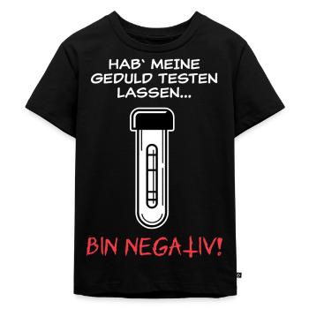 Geduld Negativ - hell - Kinder Premium Bio T-Shirt - Schwarz - Vorne - Mikhail (115cm)