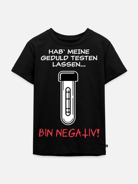 Geduld Negativ - hell - Kinder Premium Bio T-Shirt - Schwarz