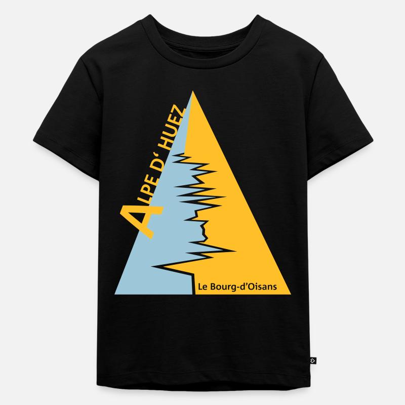 Alpe d'Huez - Kinder Premium Bio T-Shirt - Schwarz